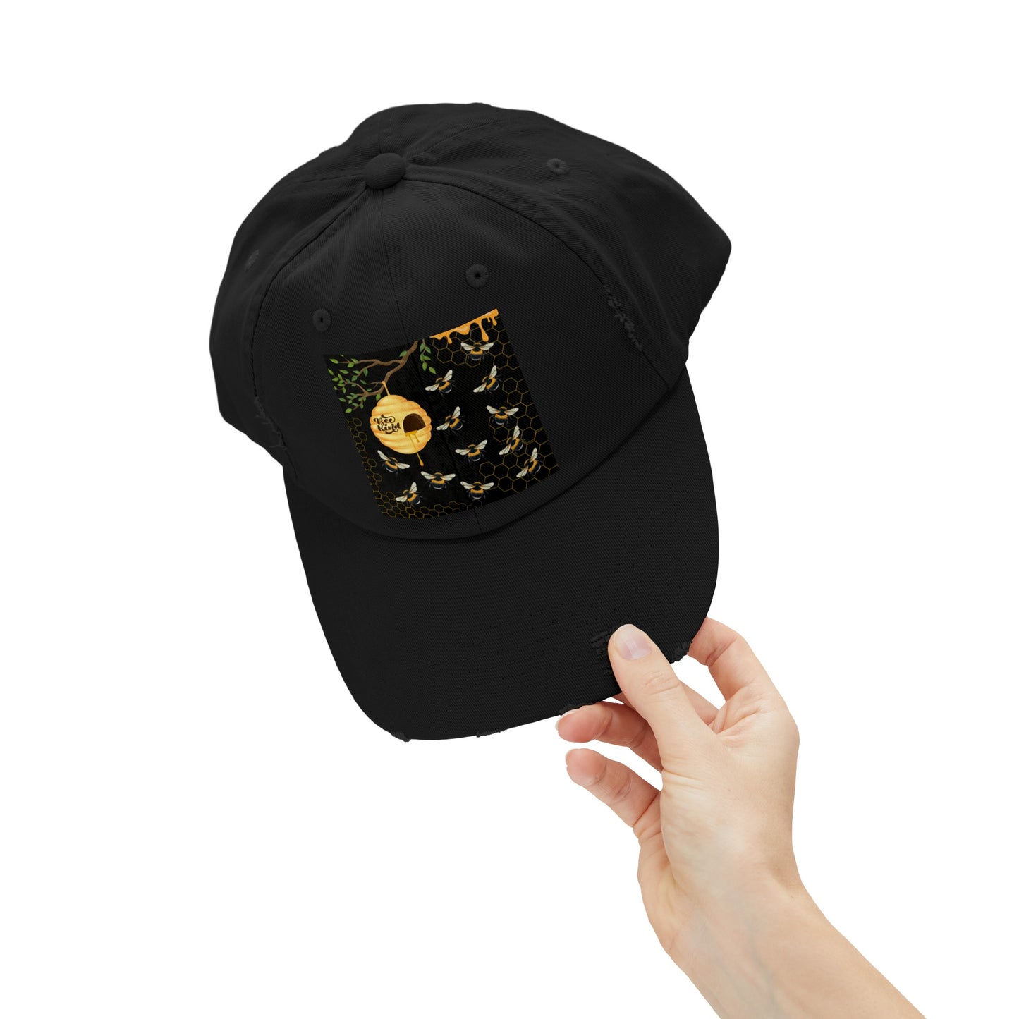 Bee Kind Unisex Distressed Cap