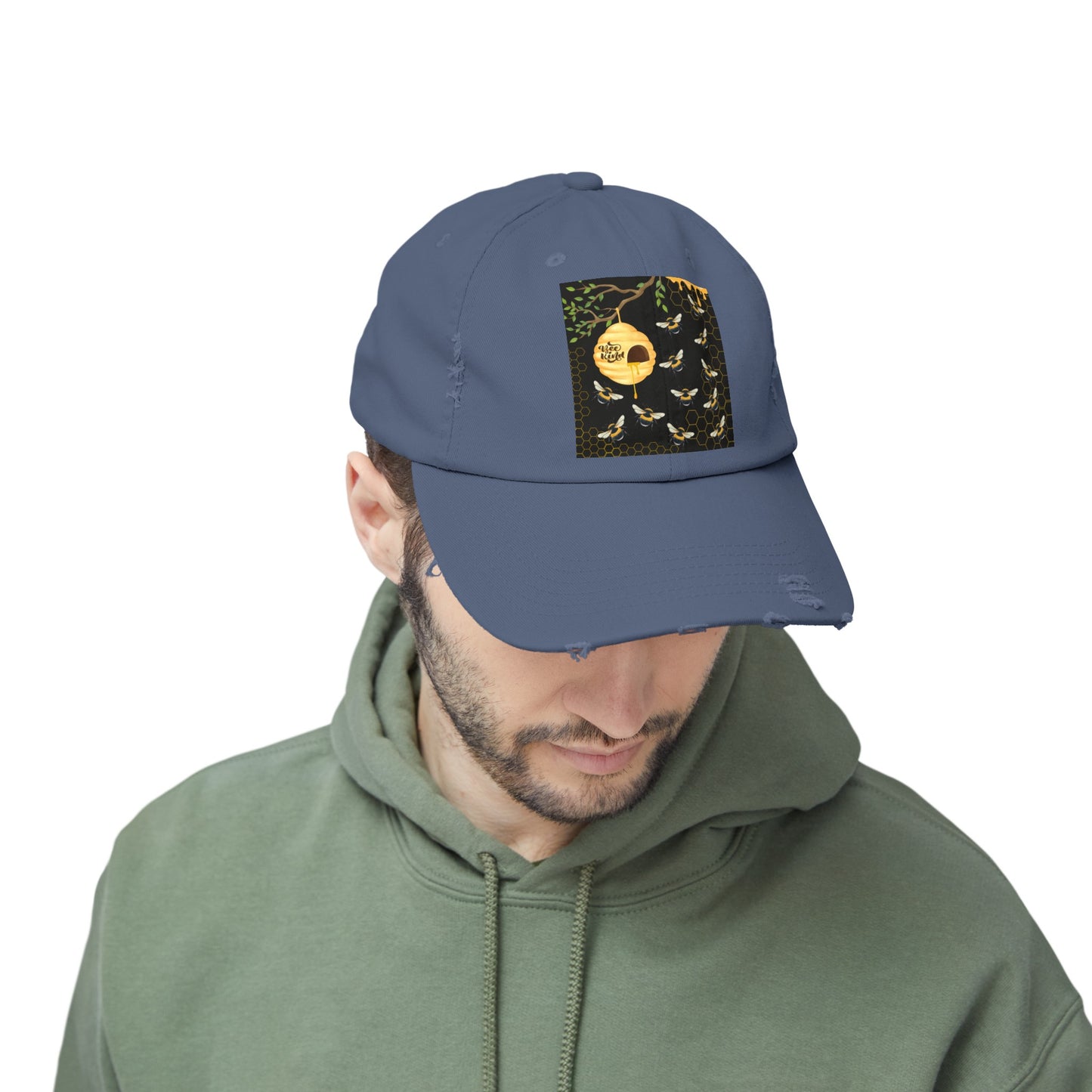 Bee Kind Unisex Distressed Cap