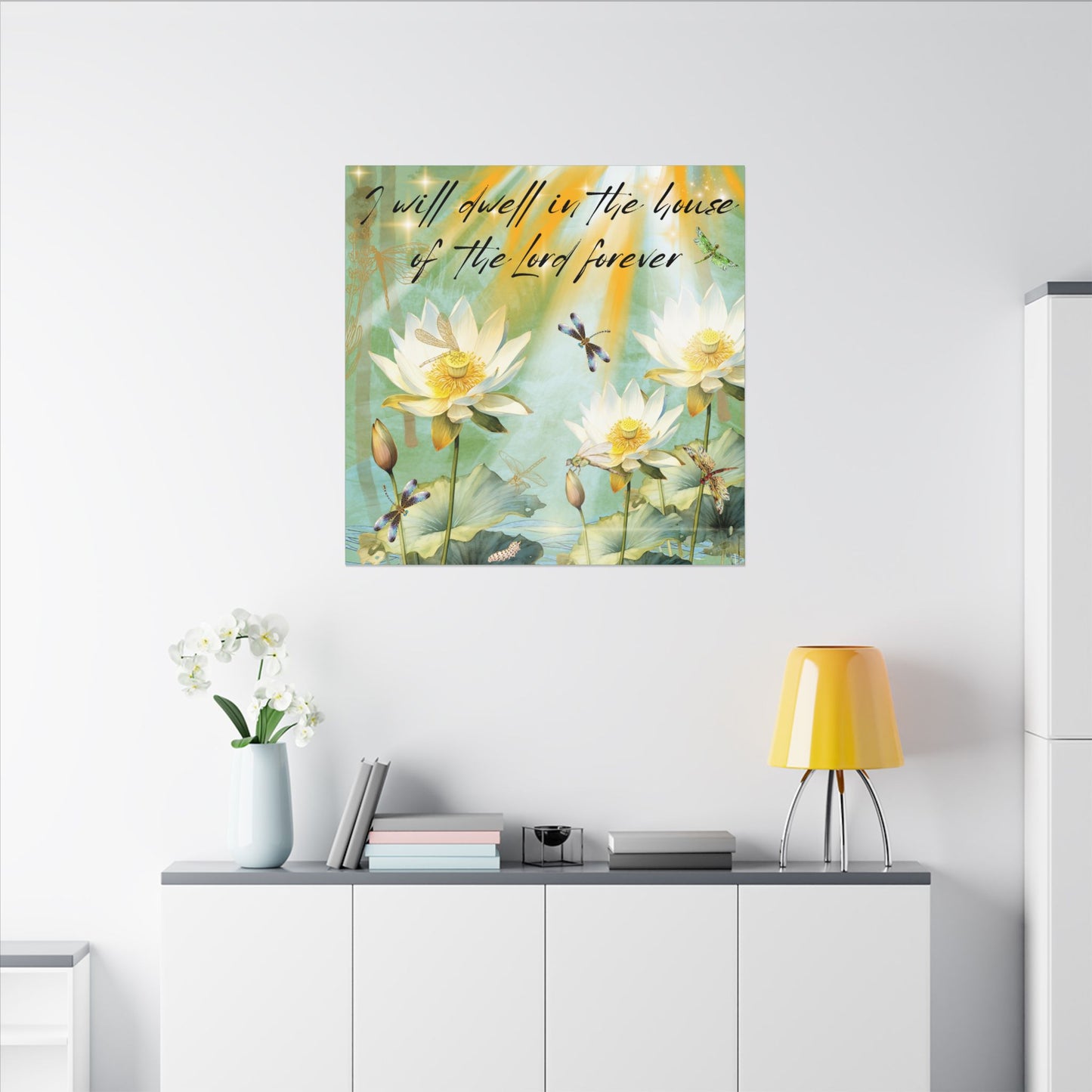 I Will Dwell - Inspirational Home Decor, Motivational Quote, Nature Artwork, Gift for Faith-Filled Friends, Spiritual Decor
