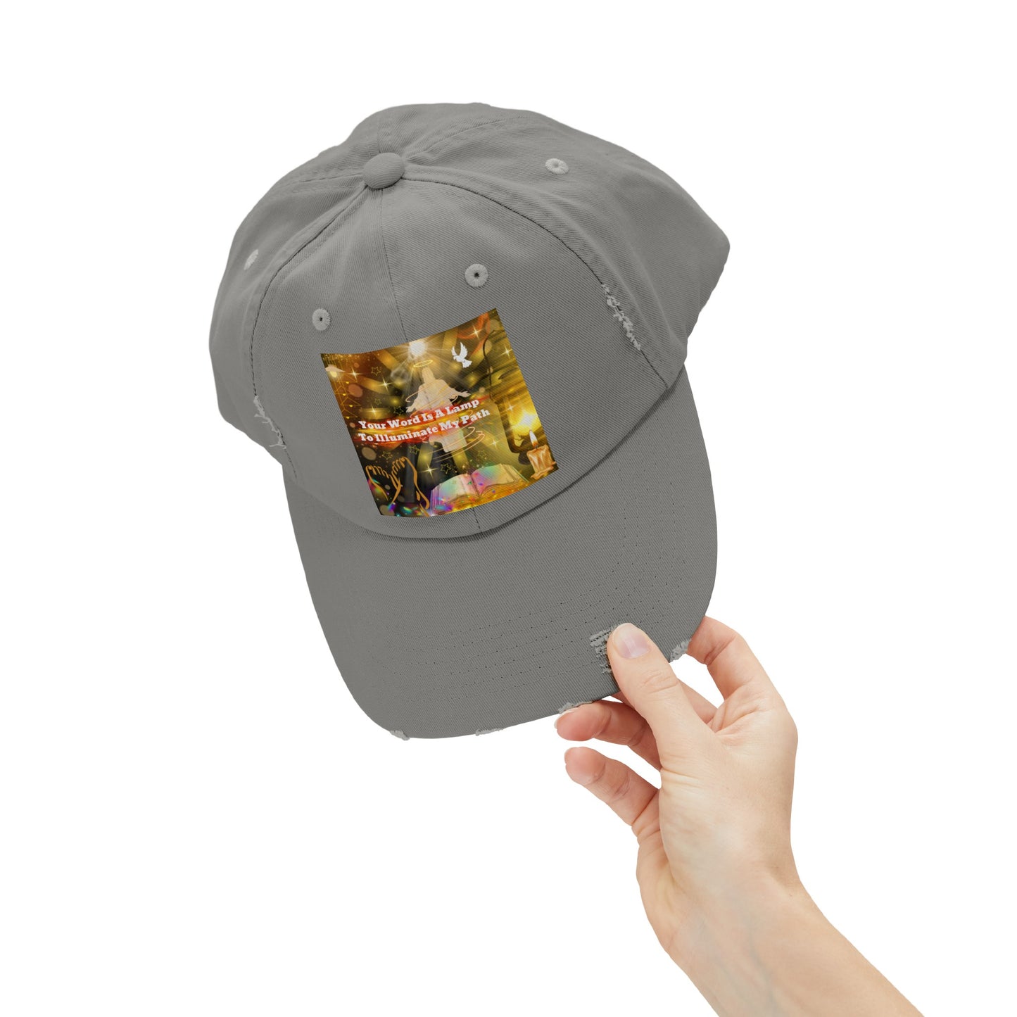 Your Word Unisex Distressed Cap