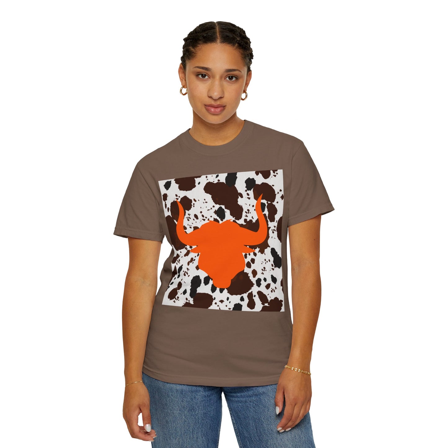 Cow 3 Unisex Garment-Dyed T-shirt