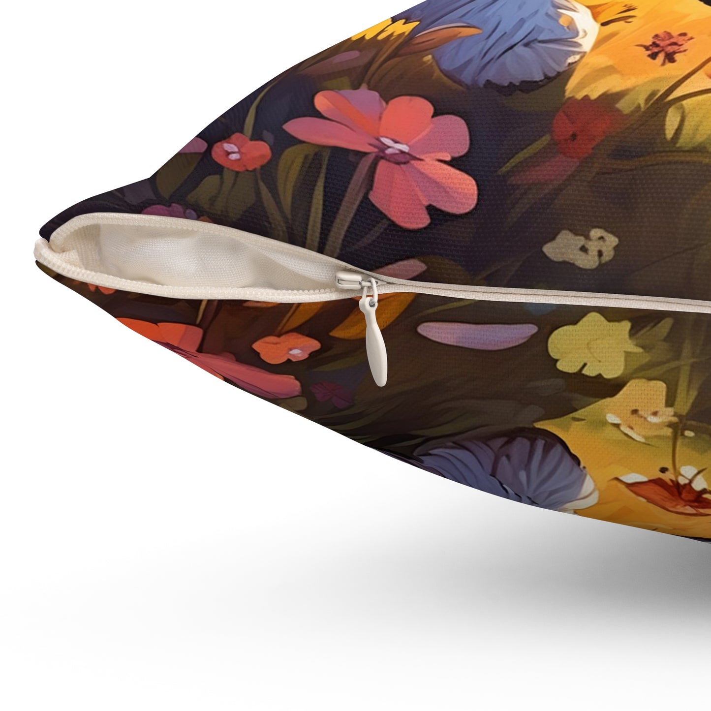 Westie Spun Polyester Square Pillow