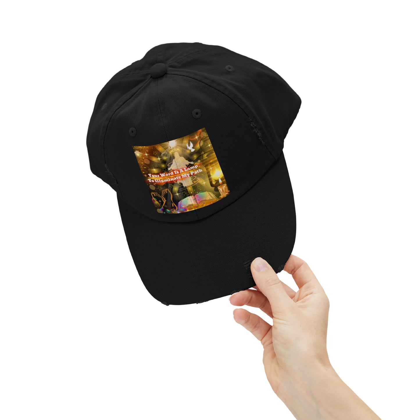 Your Word Unisex Distressed Cap