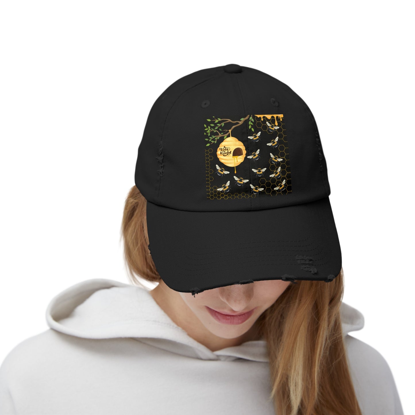 Bee Kind Unisex Distressed Cap