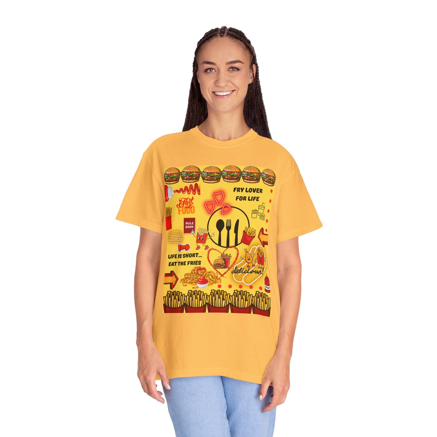 Eat The Fries Unisex Garment-Dyed T-shirt