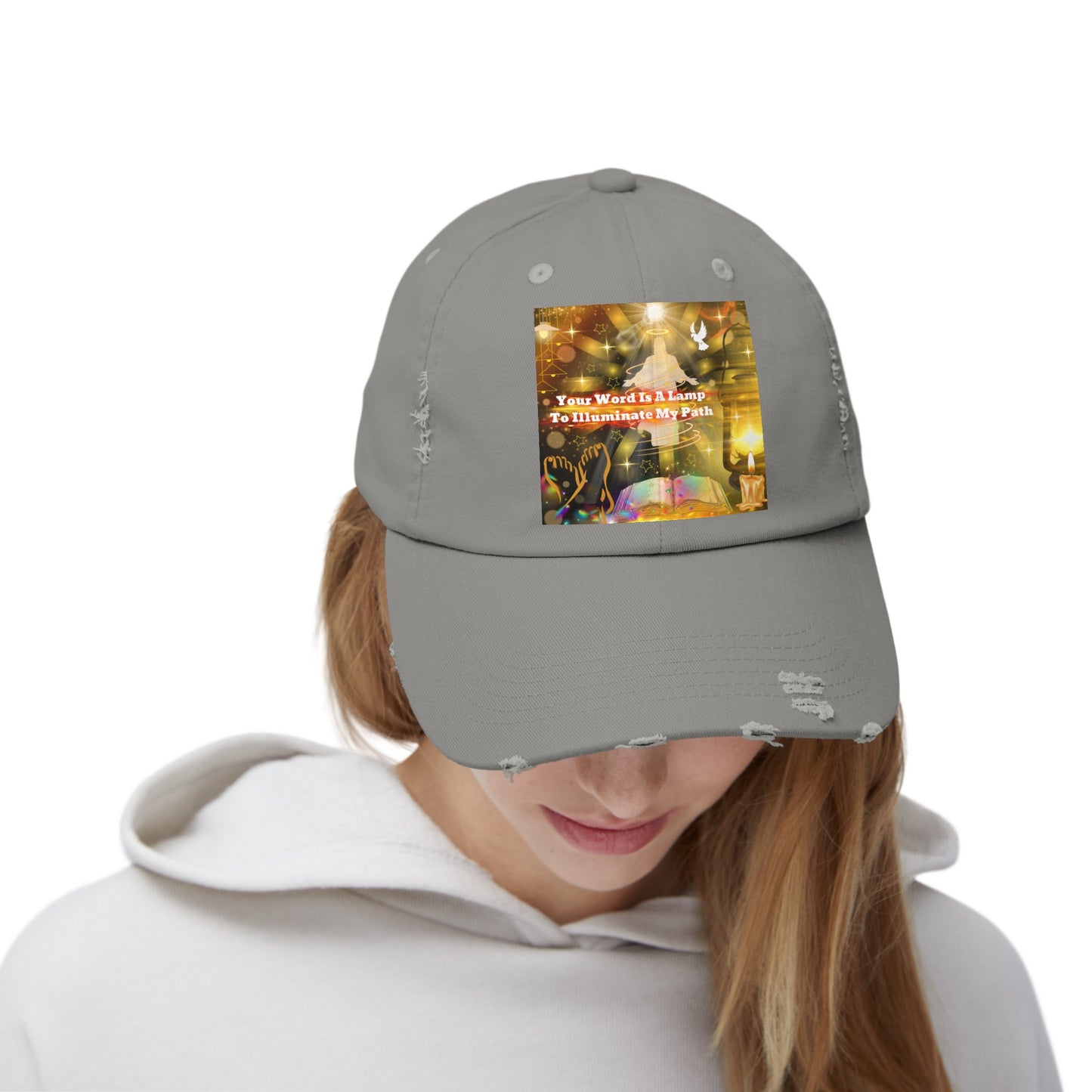 Your Word Unisex Distressed Cap