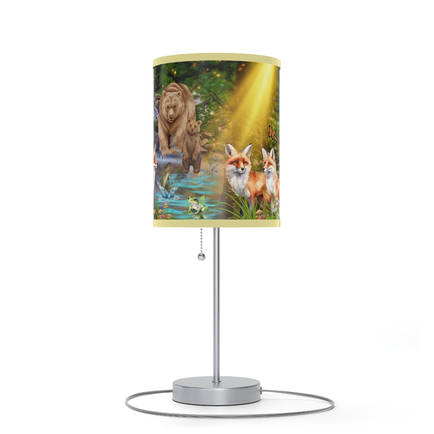Foxes And Forest Friends Lamp on a Stand, US|CA plug