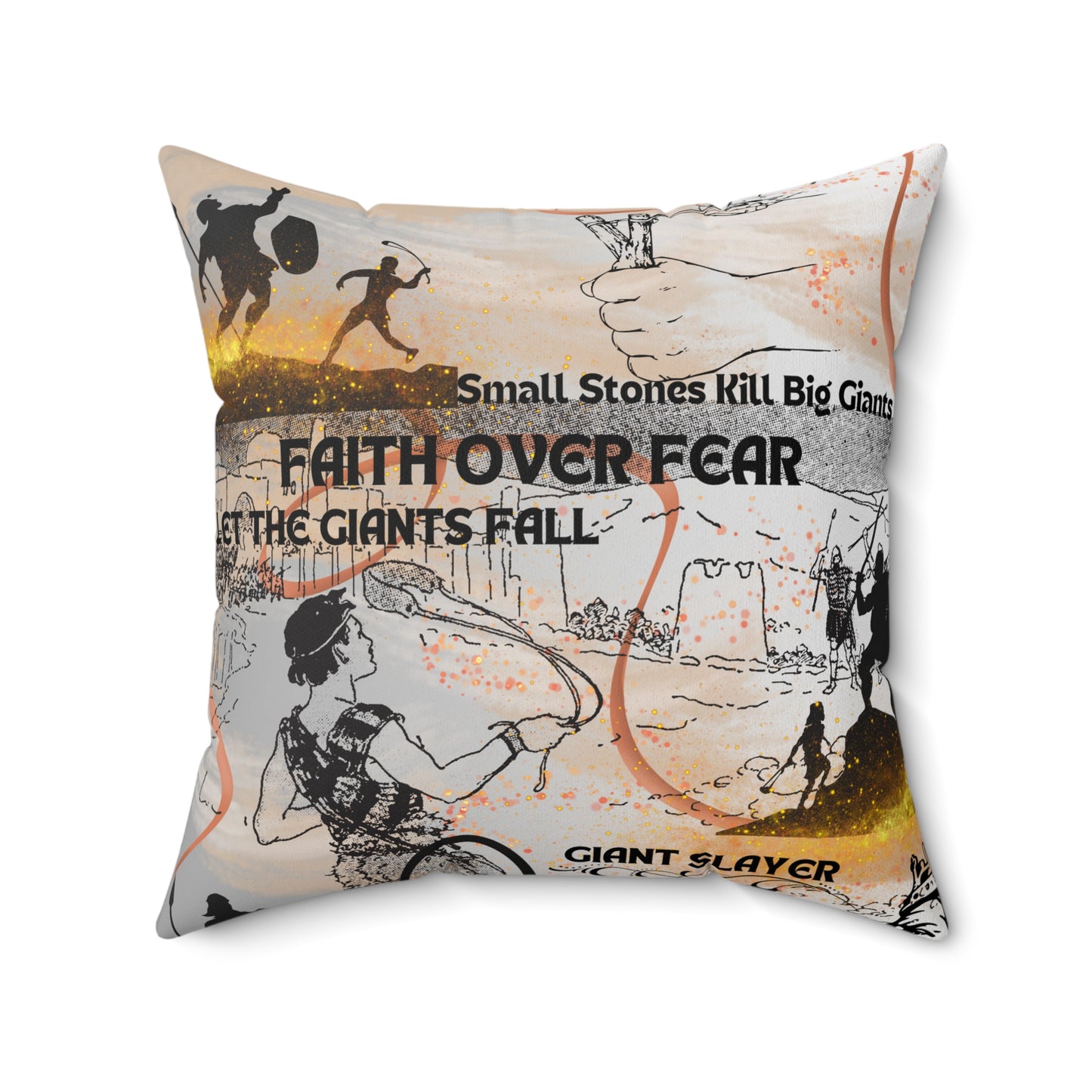 Faith Over Fear Spun Polyester Square Pillow