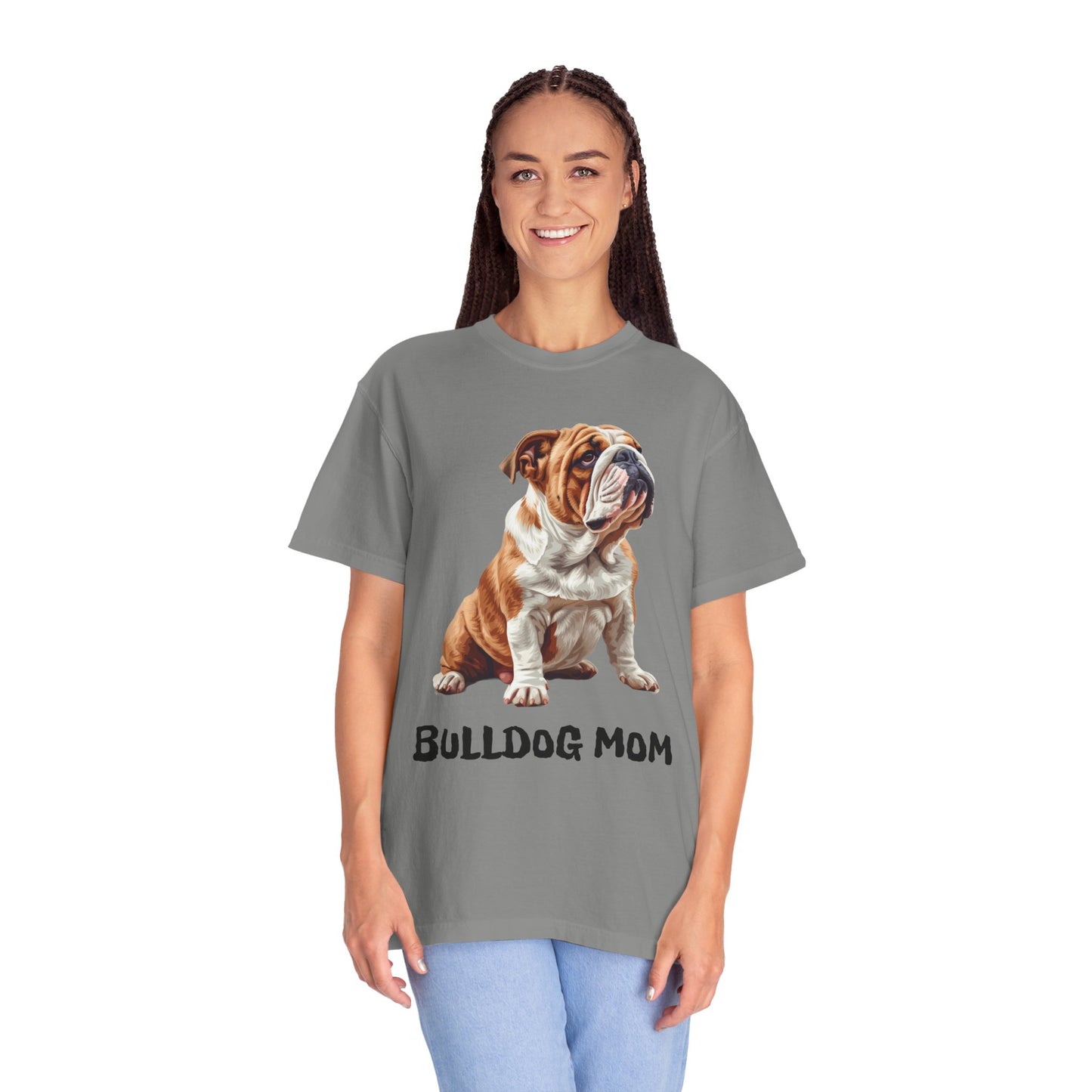Bulldog Mom Unisex Garment-Dyed T-shirt