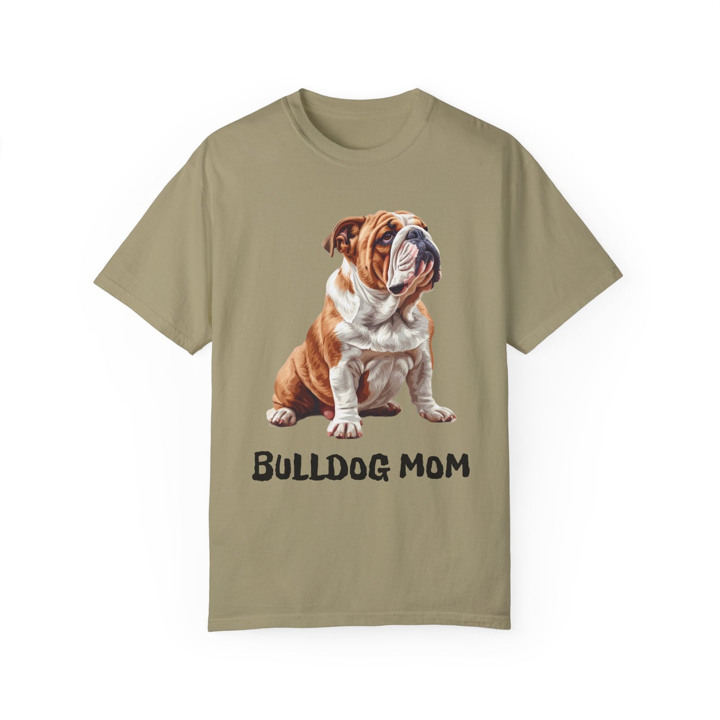 Bulldog Mom Unisex Garment-Dyed T-shirt