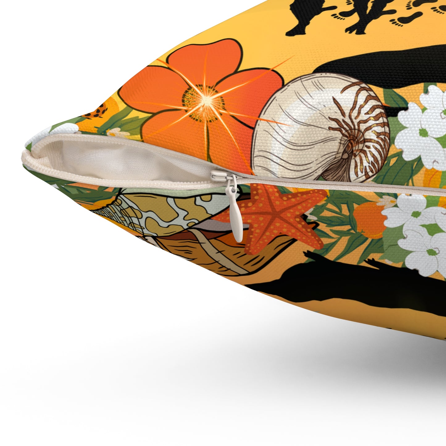 Florida Spun Polyester Square Pillow