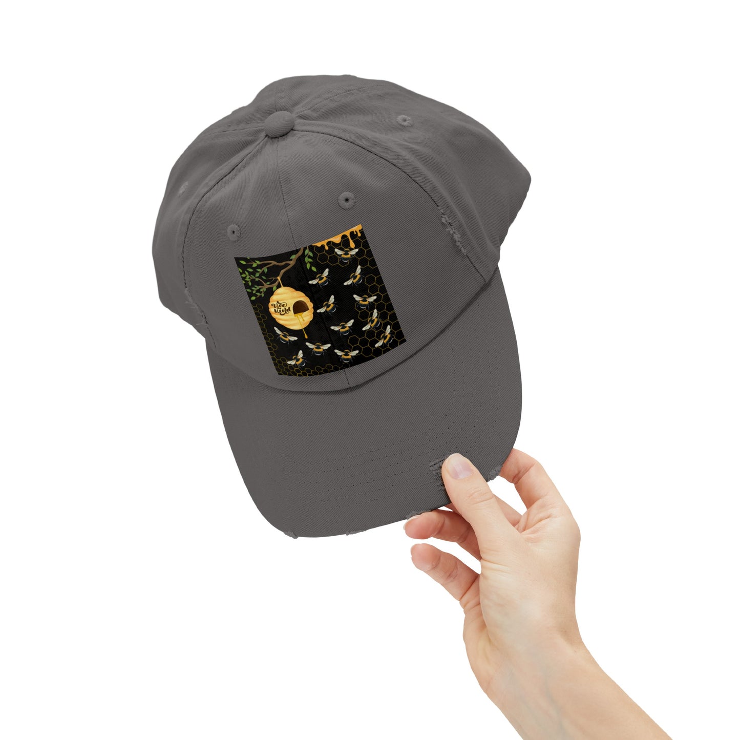 Bee Kind Unisex Distressed Cap
