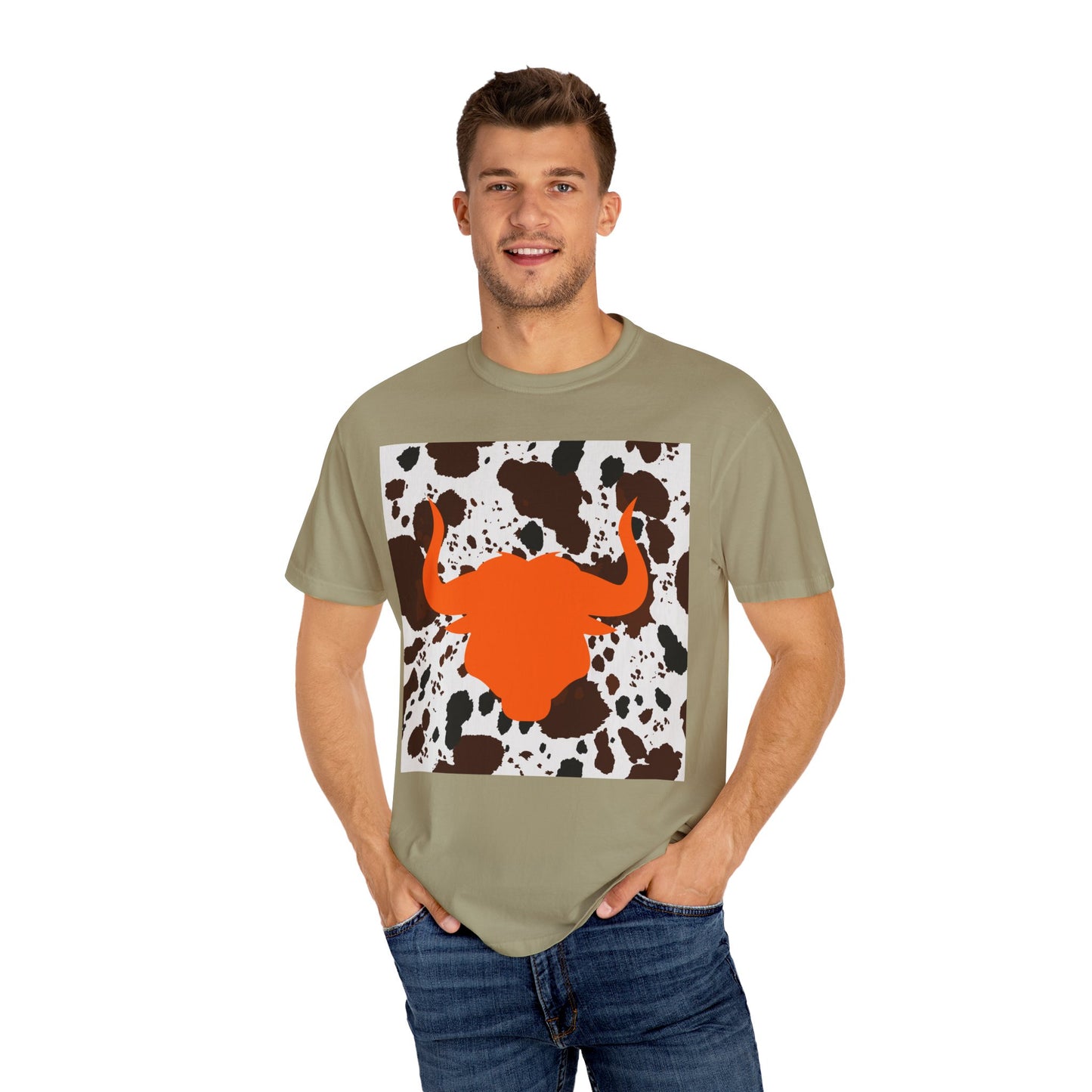 Cow 3 Unisex Garment-Dyed T-shirt