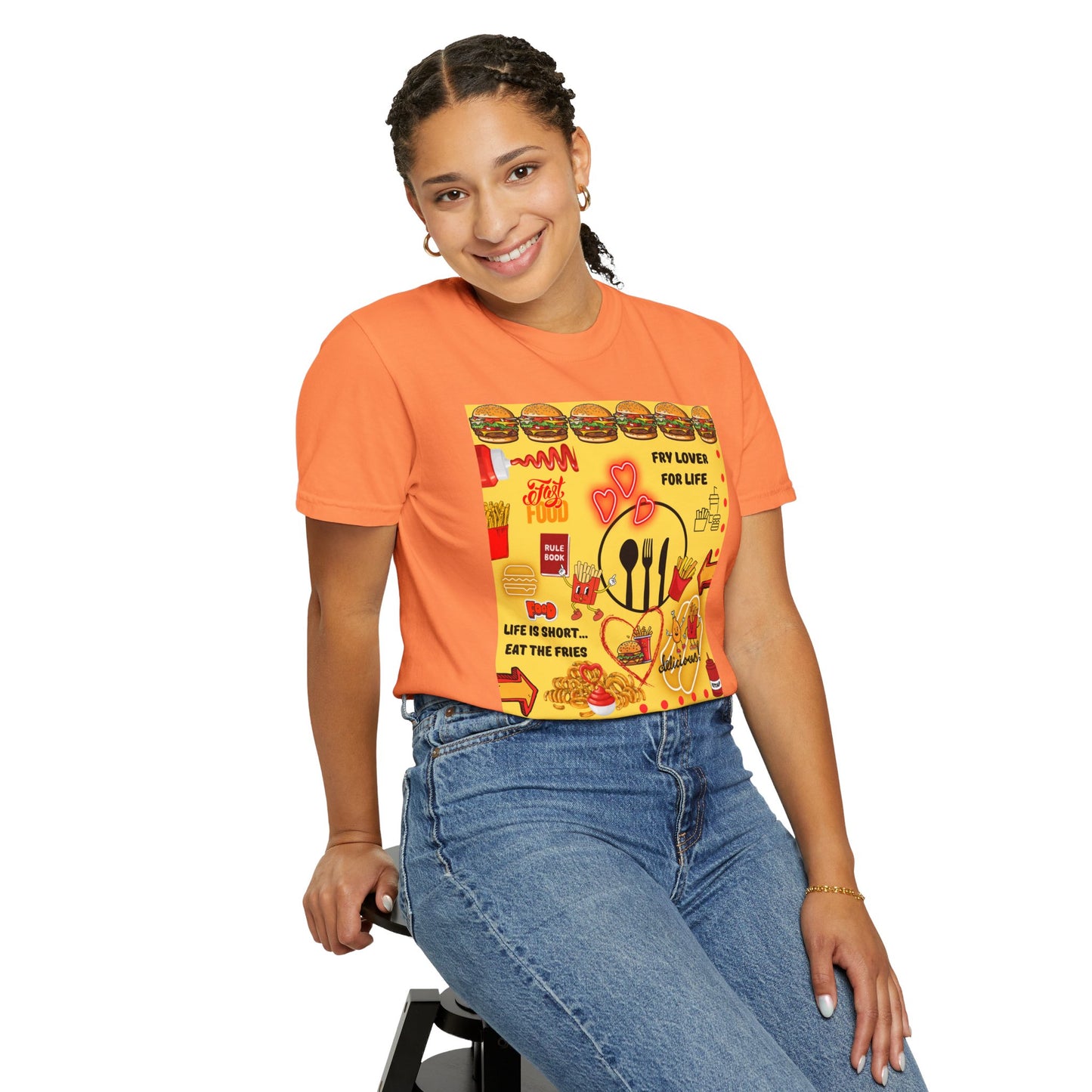 Eat The Fries Unisex Garment-Dyed T-shirt