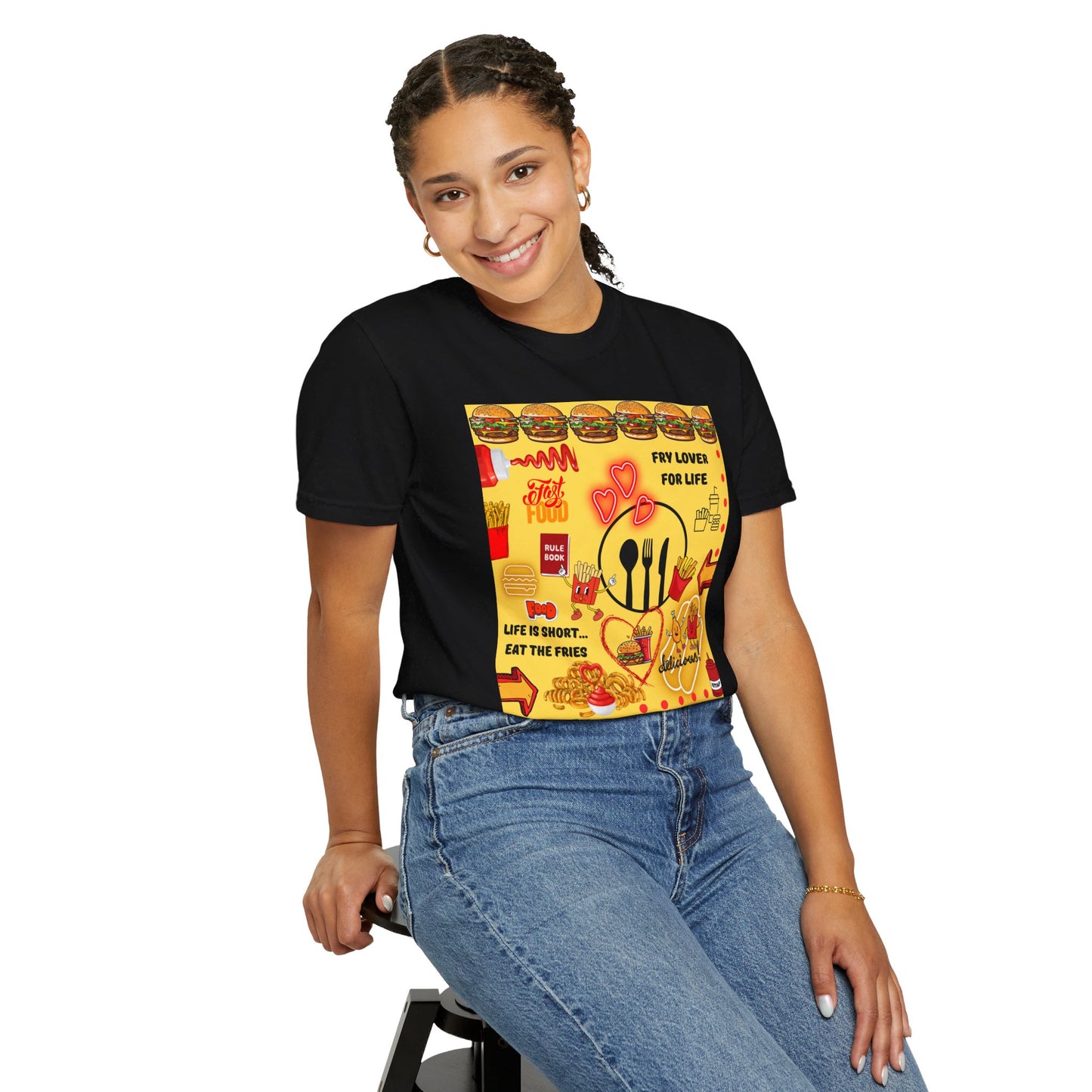 Eat The Fries Unisex Garment-Dyed T-shirt