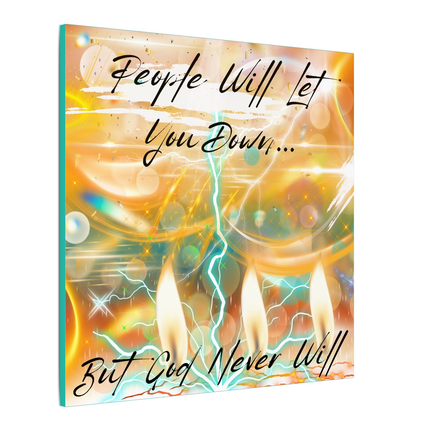 But God Never Will - Inspirational Wall Art Print, Motivational Canvas, Home Decor, Gift for Faith, Uplifting Quote, Modern Home Wall Art