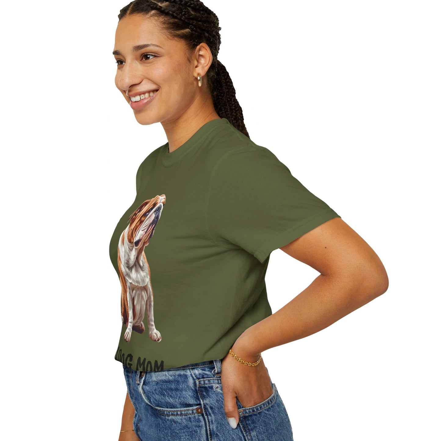 Bulldog Mom Unisex Garment-Dyed T-shirt