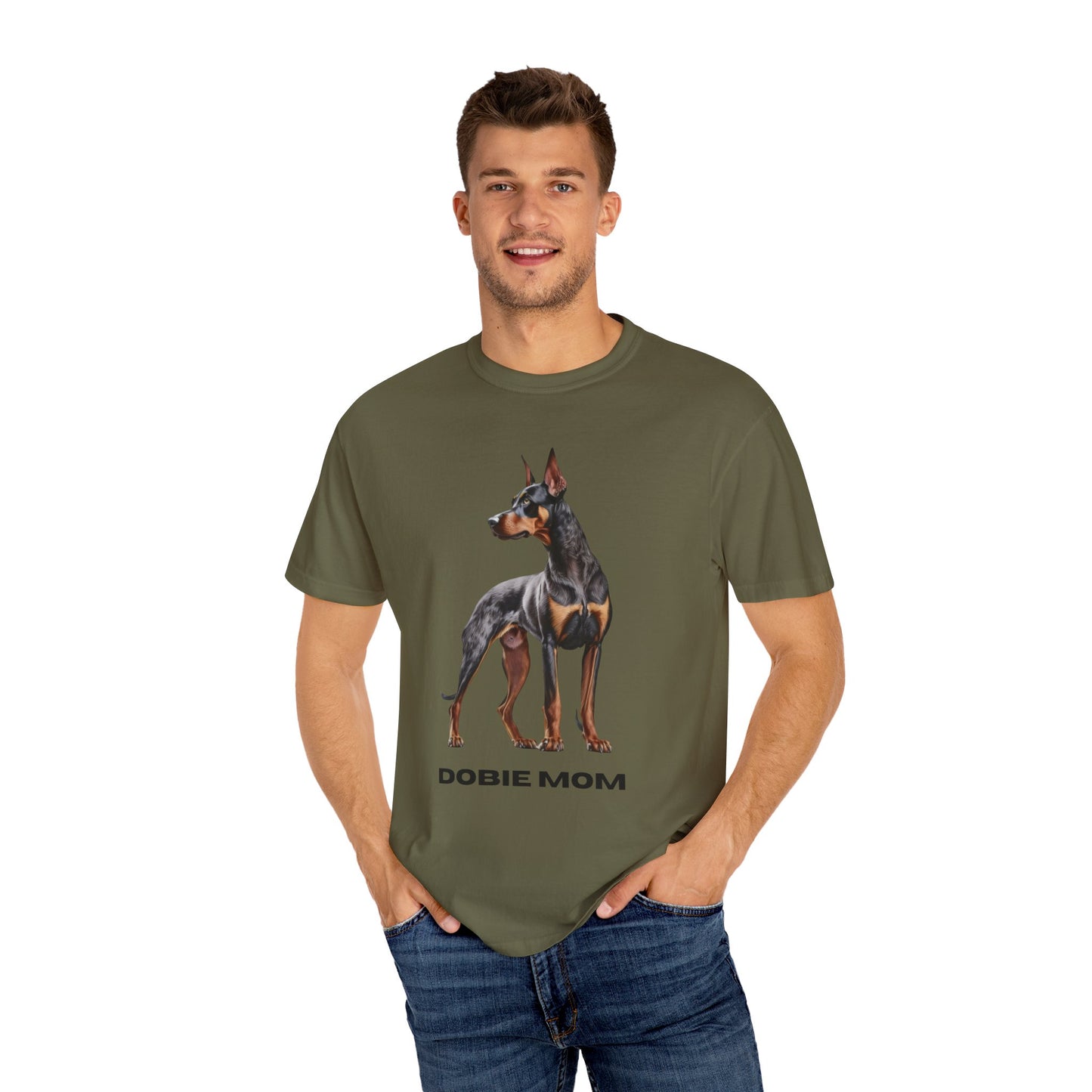Dobie Mom Unisex Garment-Dyed T-shirt