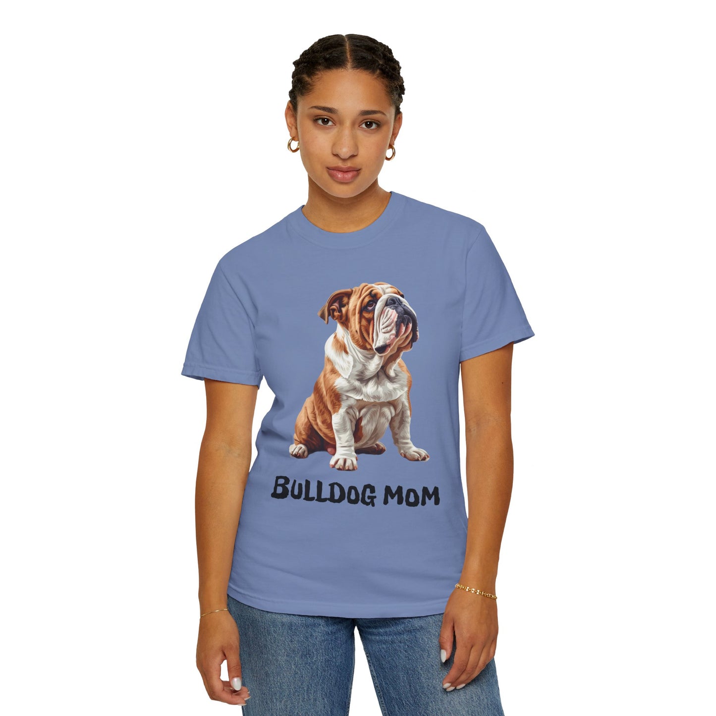 Bulldog Mom Unisex Garment-Dyed T-shirt