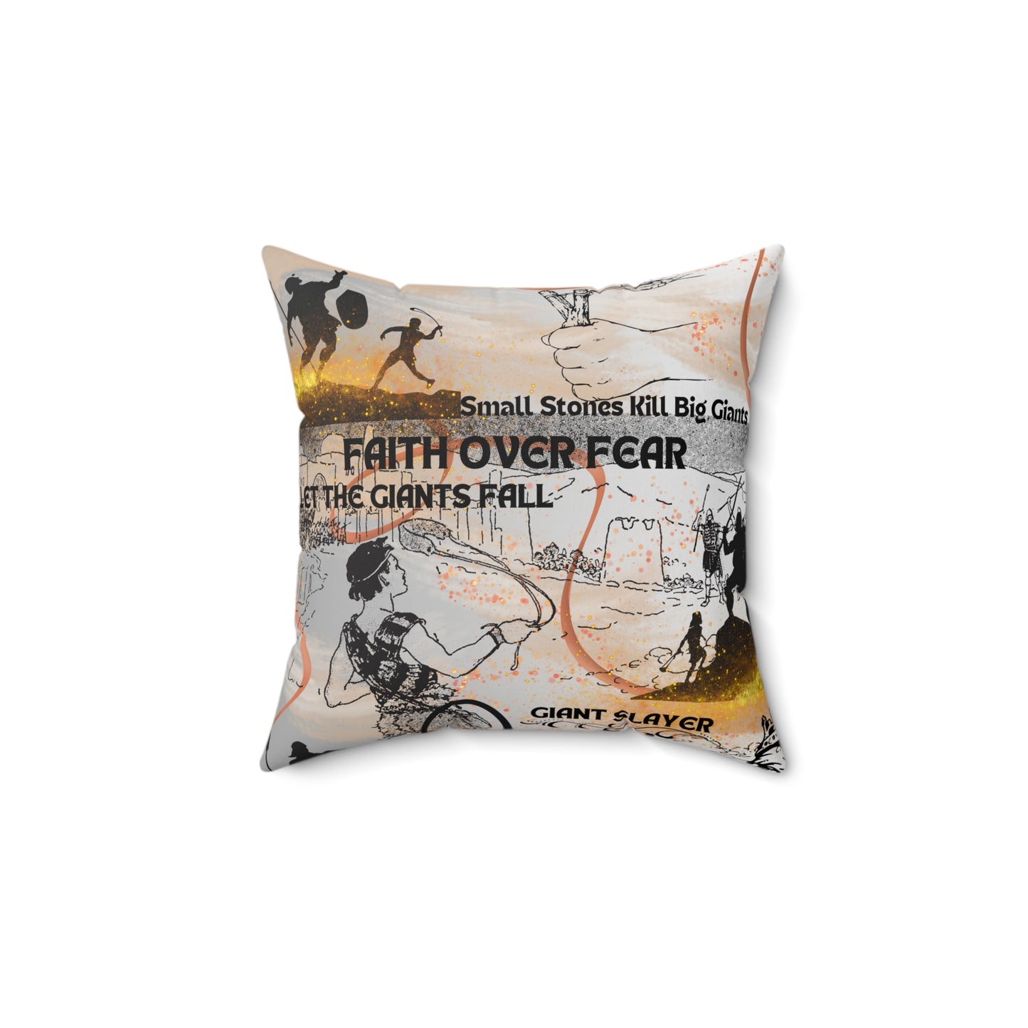 Faith Over Fear Spun Polyester Square Pillow