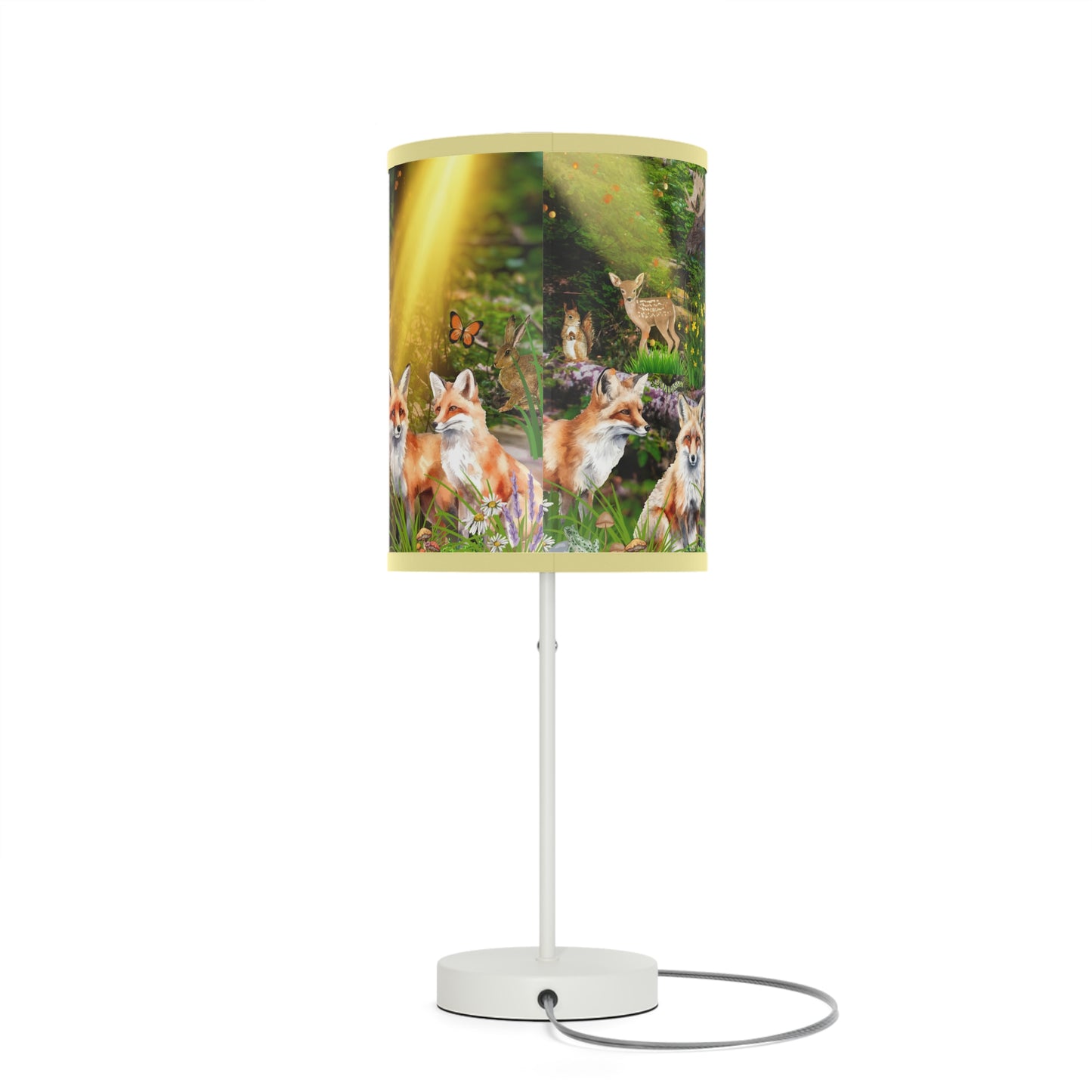 Foxes And Forest Friends Lamp on a Stand, US|CA plug