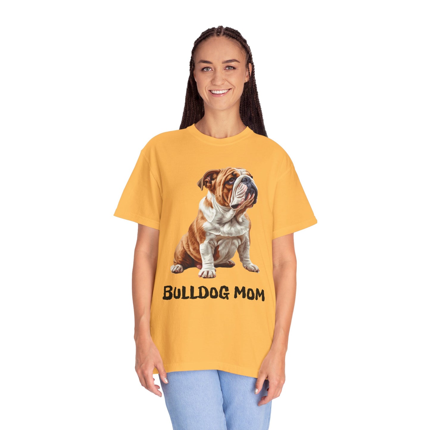 Bulldog Mom Unisex Garment-Dyed T-shirt