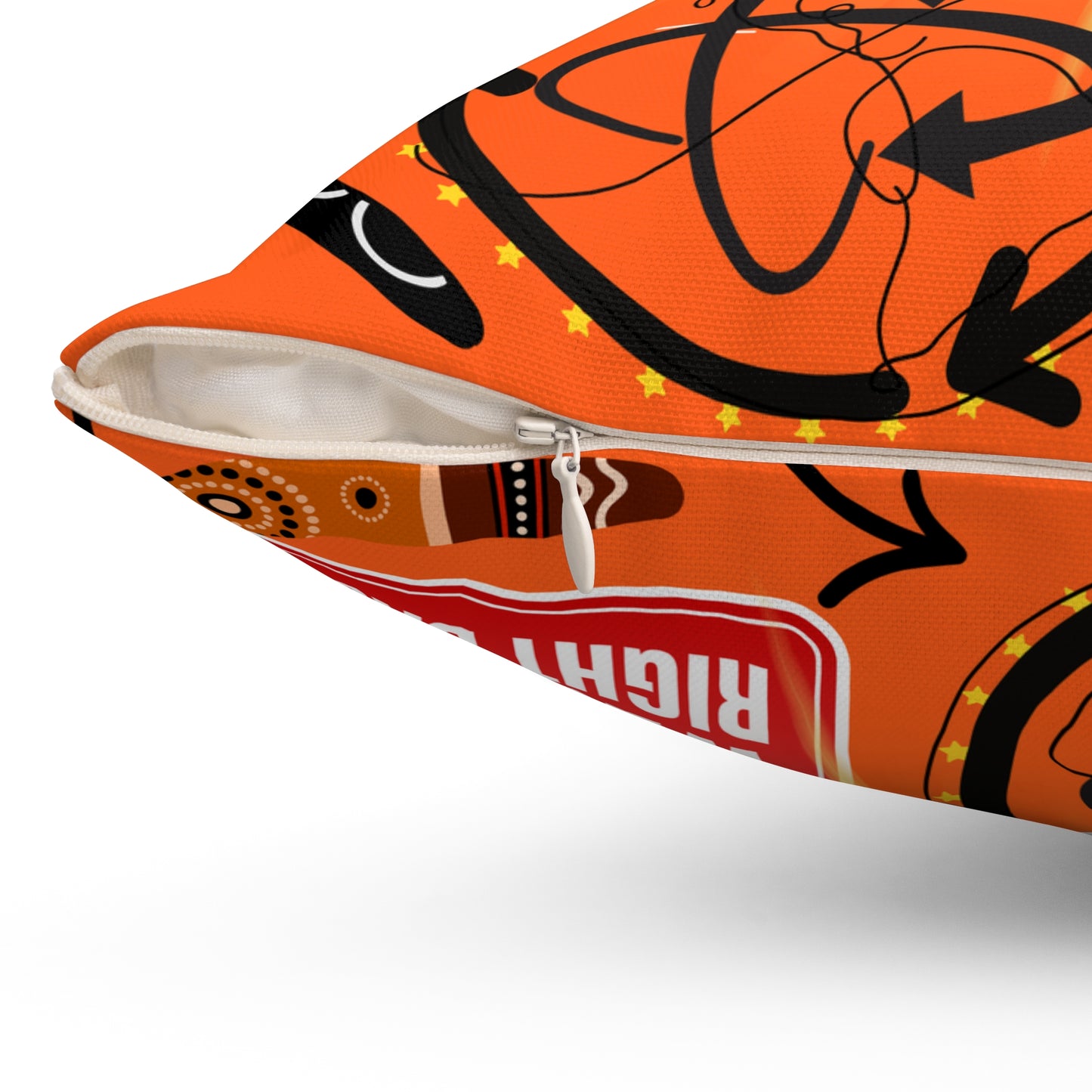 What Goes Around Comes Back Around Spun Polyester Square Pillow