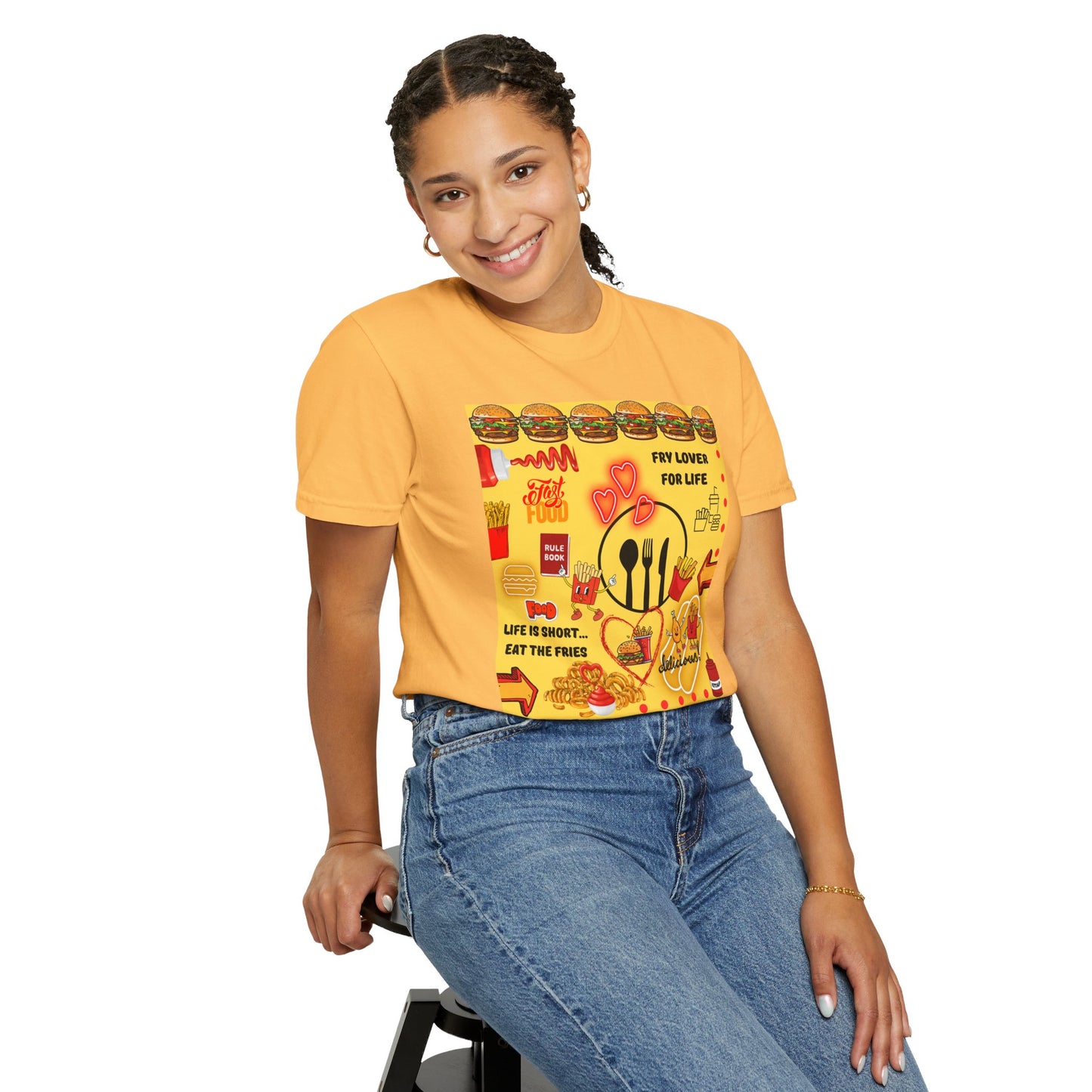 Eat The Fries Unisex Garment-Dyed T-shirt