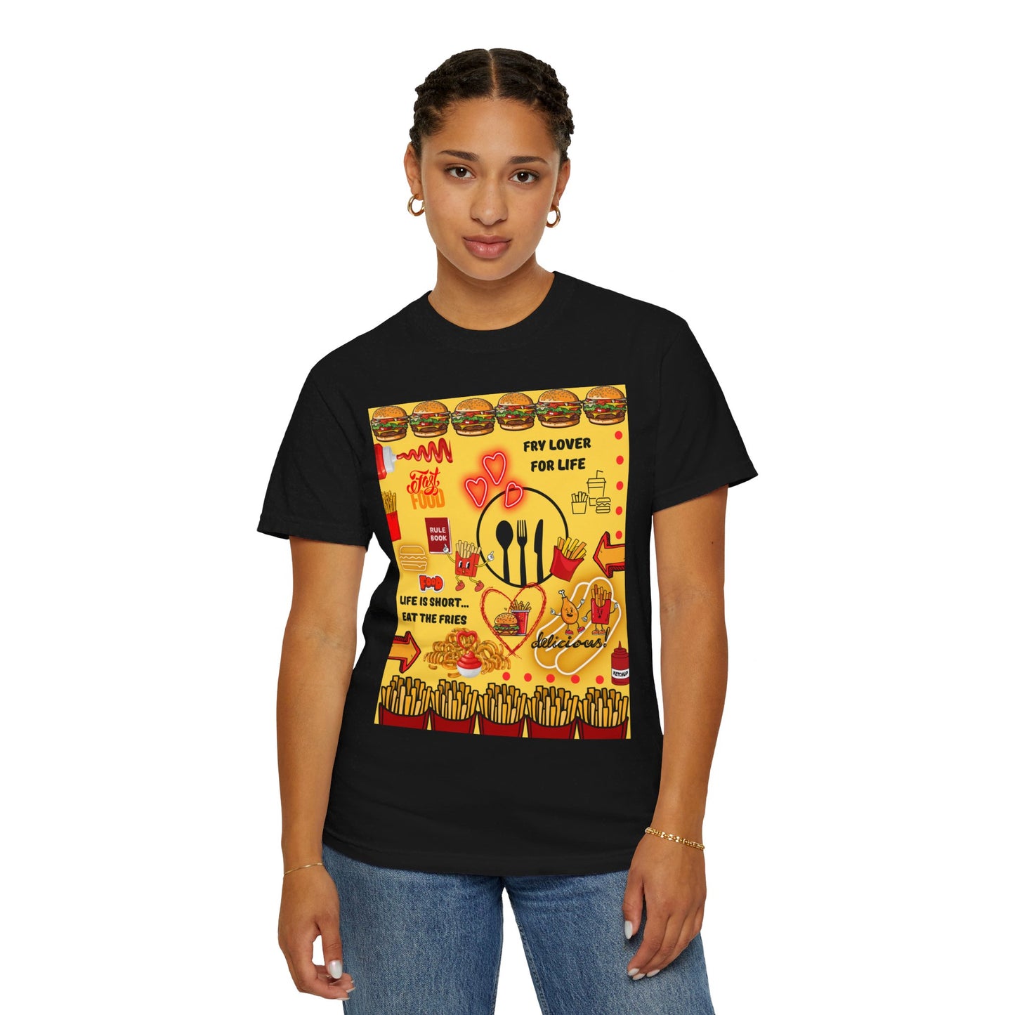 Eat The Fries Unisex Garment-Dyed T-shirt