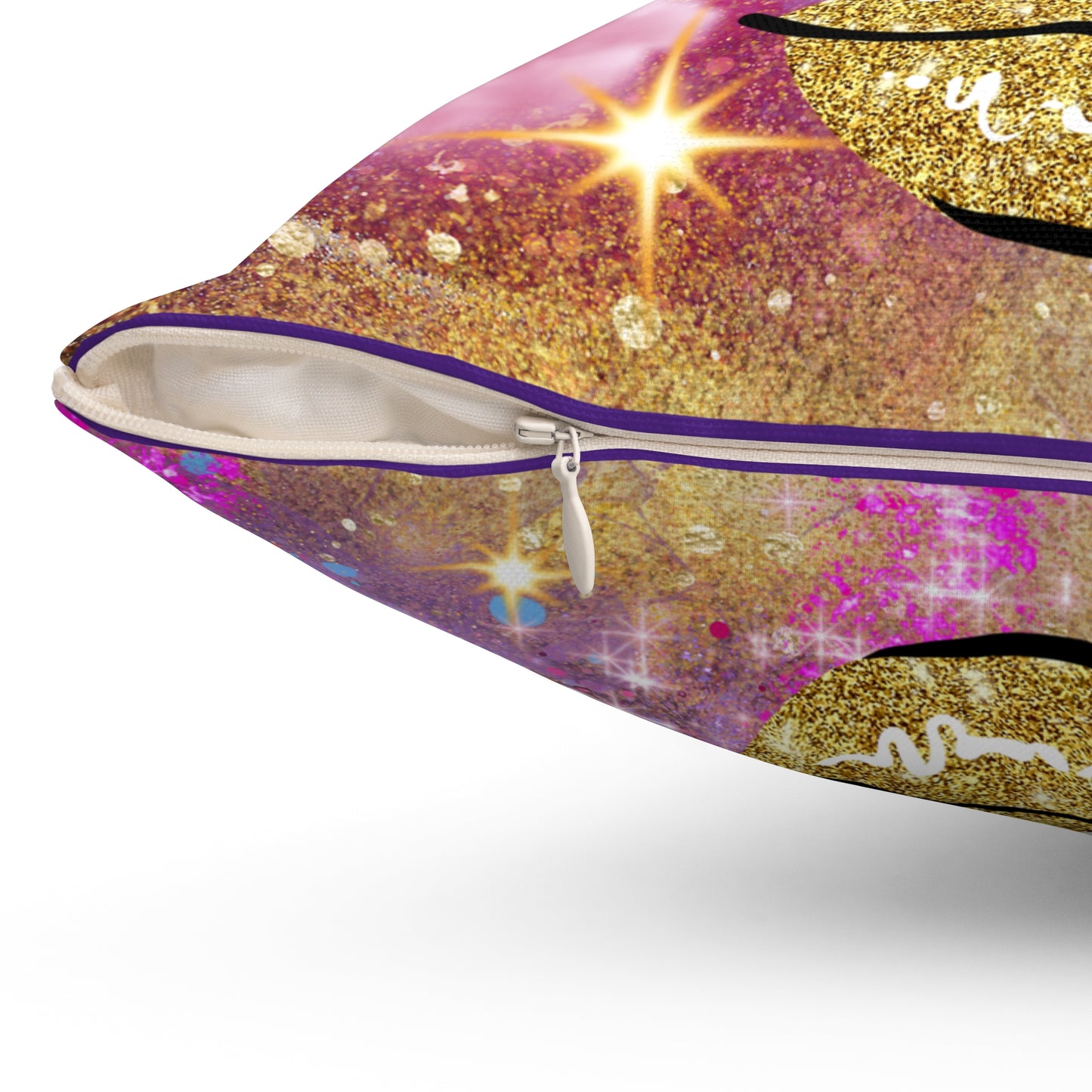 Life Is Beautiful French Spun Polyester Square Pillow