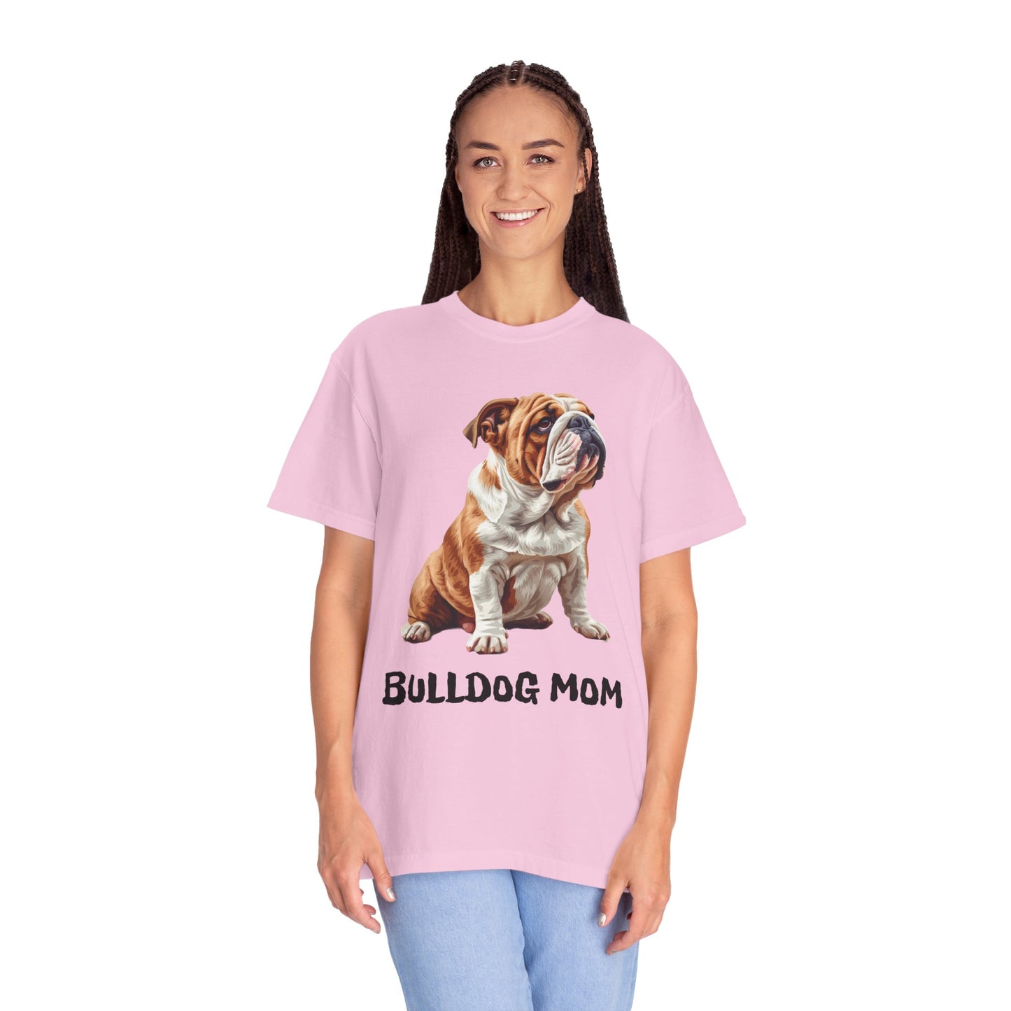 Bulldog Mom Unisex Garment-Dyed T-shirt