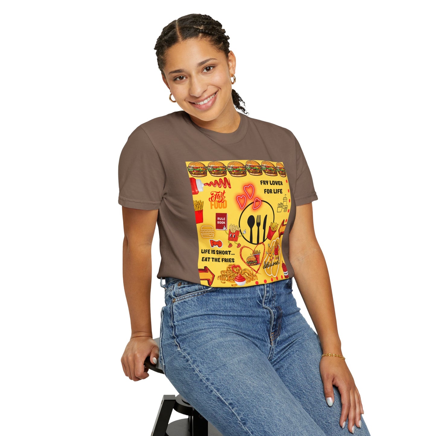 Eat The Fries Unisex Garment-Dyed T-shirt