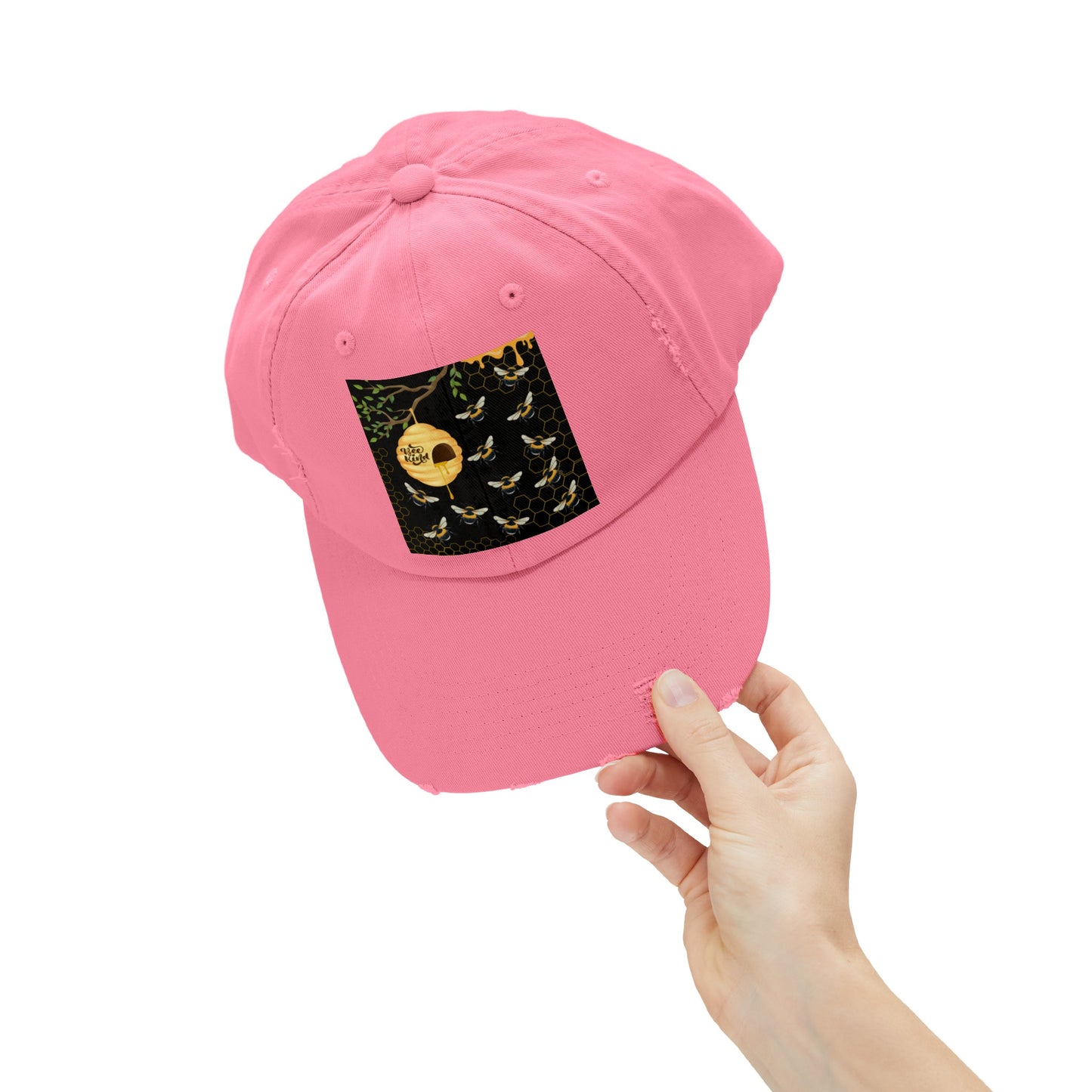 Bee Kind Unisex Distressed Cap