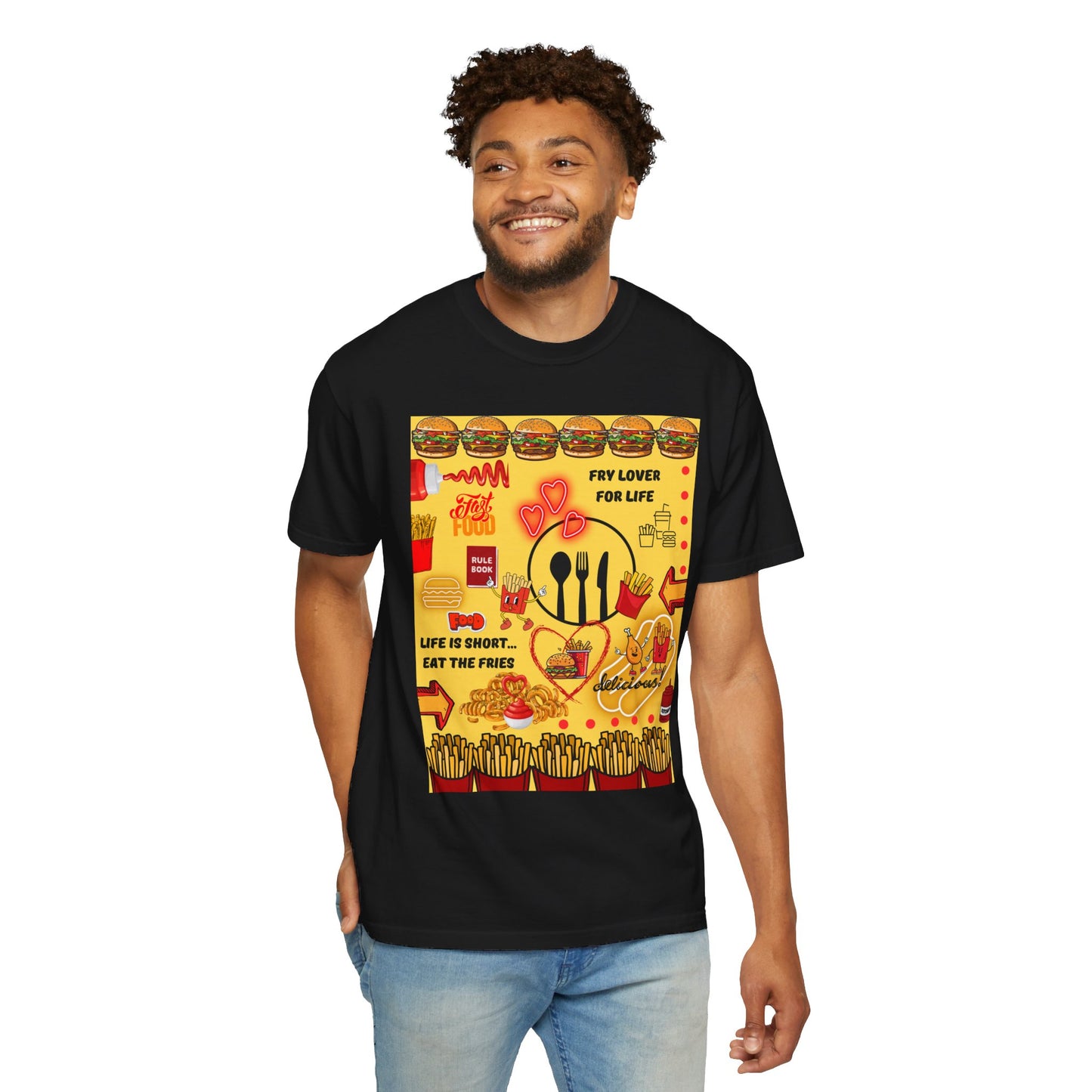 Eat The Fries Unisex Garment-Dyed T-shirt