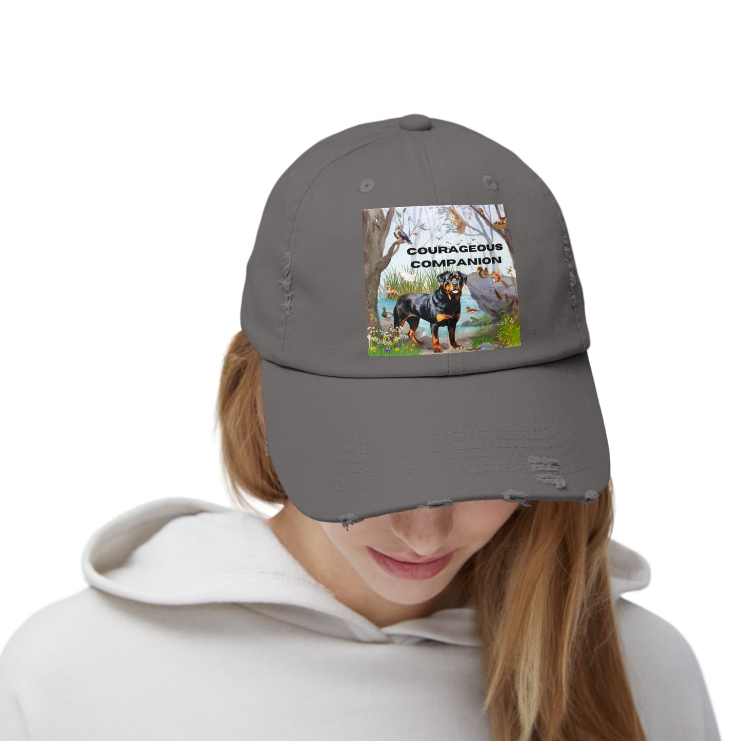 Courageous Companion Unisex Distressed Cap