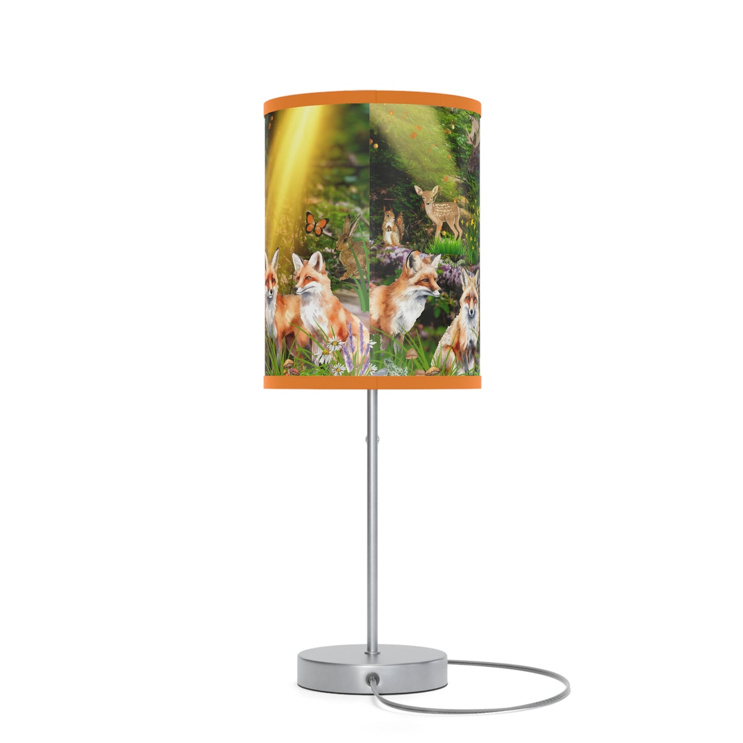 Foxes And Forest Friends Lamp on a Stand, US|CA plug
