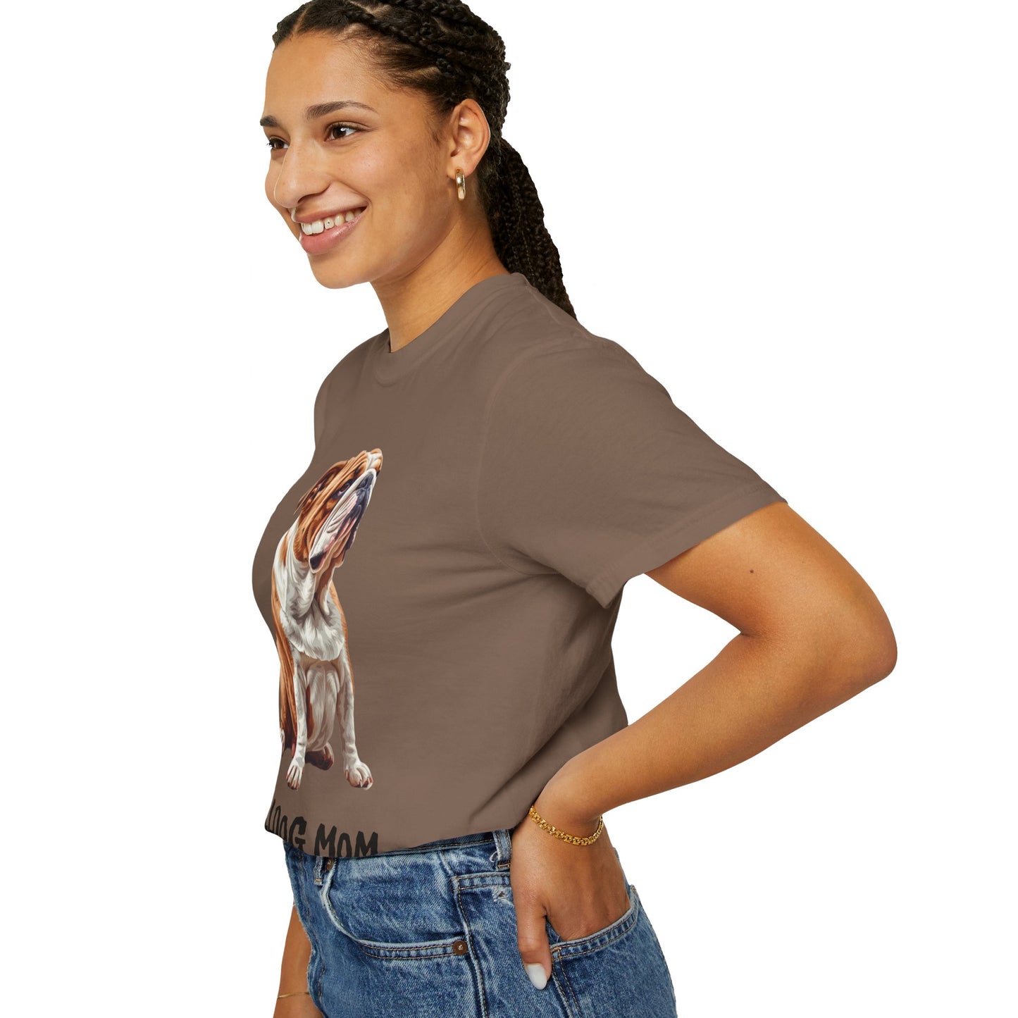 Bulldog Mom Unisex Garment-Dyed T-shirt