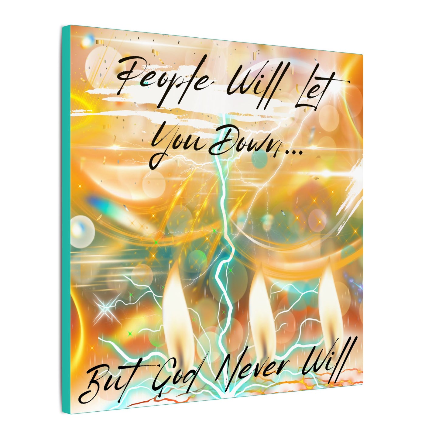 But God Never Will - Inspirational Wall Art Print, Motivational Canvas, Home Decor, Gift for Faith, Uplifting Quote, Modern Home Wall Art