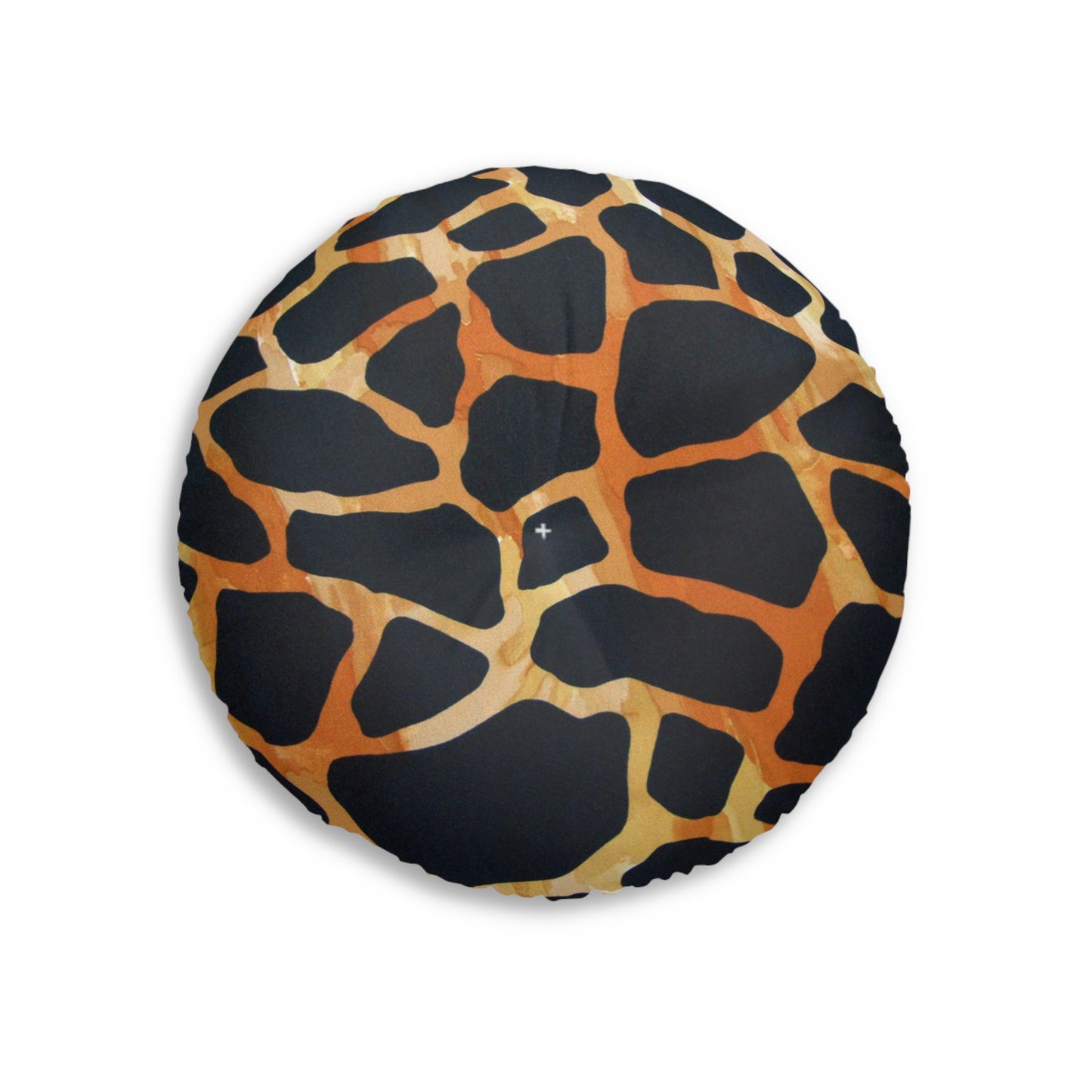 Tufted Floor Pillow, Round Giraffe