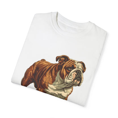 English Bulldog Dad Unisex Garment-Dyed T-shirt