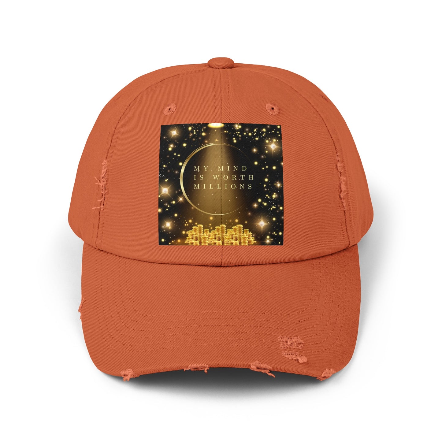 My Mind Is Worth Millions Unisex Distressed Cap