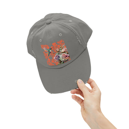 Hummingbird 1 Unisex Distressed Cap