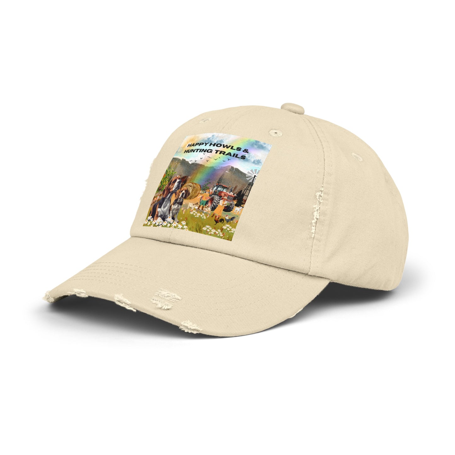 Happy Howls Unisex Distressed Cap