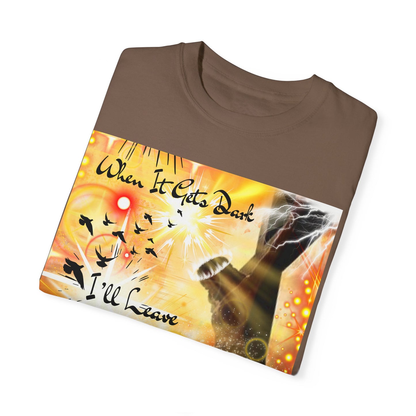 Leave The Light On Unisex Garment-Dyed T-shirt