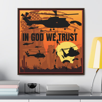 In God We Trust Gallery Canvas Wraps, Square Frame