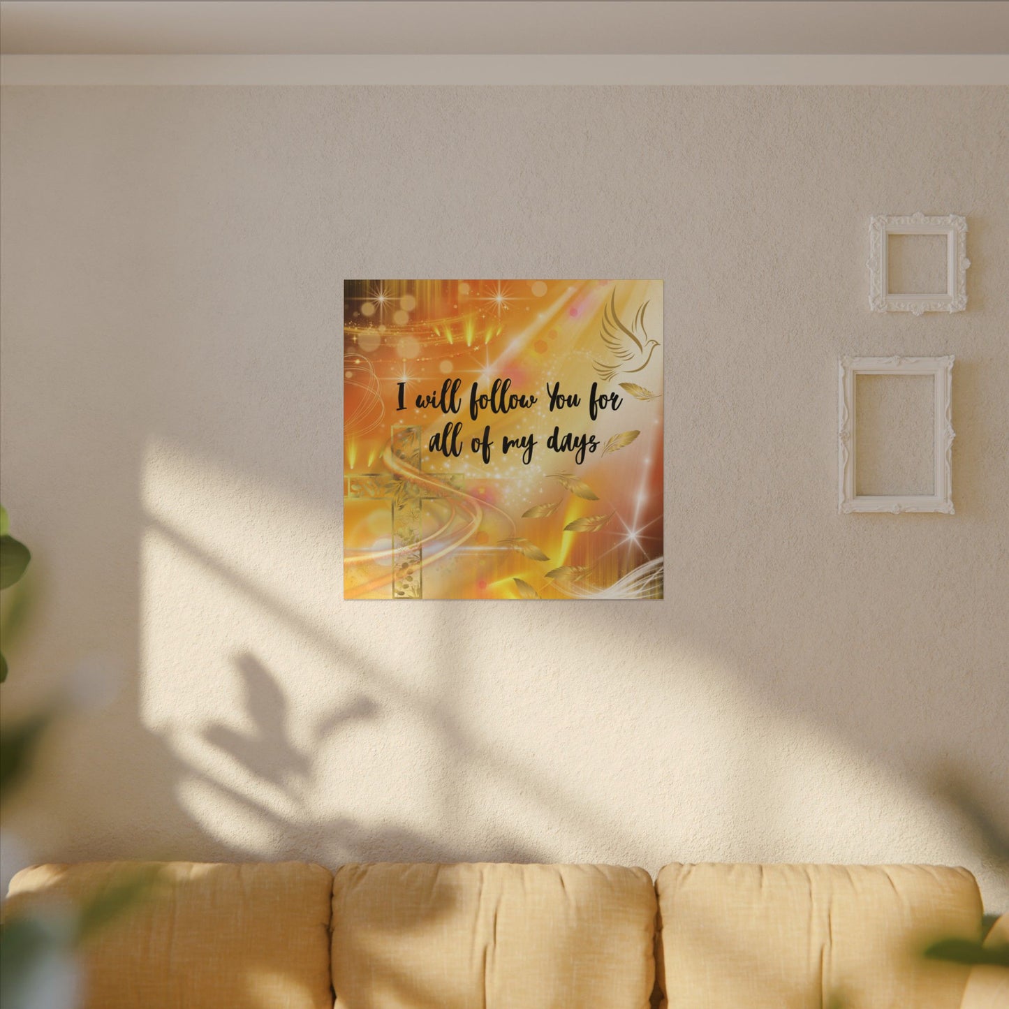 I Will Follow - Inspirational Canvas Wall Art, Faith Decor, Spiritual Gift, Christian Home Decoration, Uplifting Scripture Wall Art
