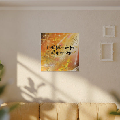 I Will Follow - Inspirational Canvas Wall Art, Faith Decor, Spiritual Gift, Christian Home Decoration, Uplifting Scripture Wall Art