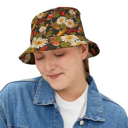 Bucket Hat Koi Lotus