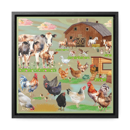 Springtime At The Barnyard Gallery Canvas Wraps, Square Frame