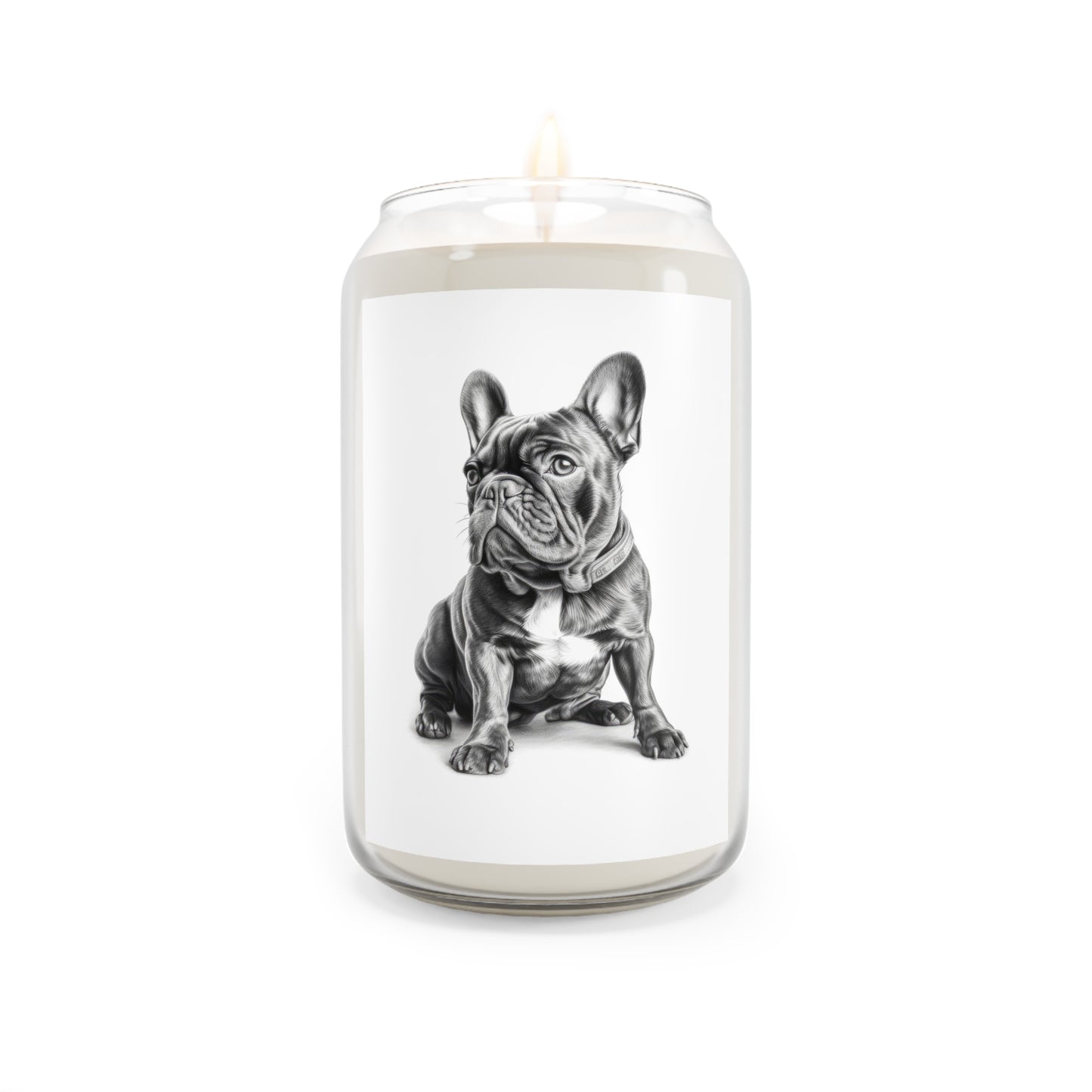 Frenchie Sitting Scented Candle, 13.75oz